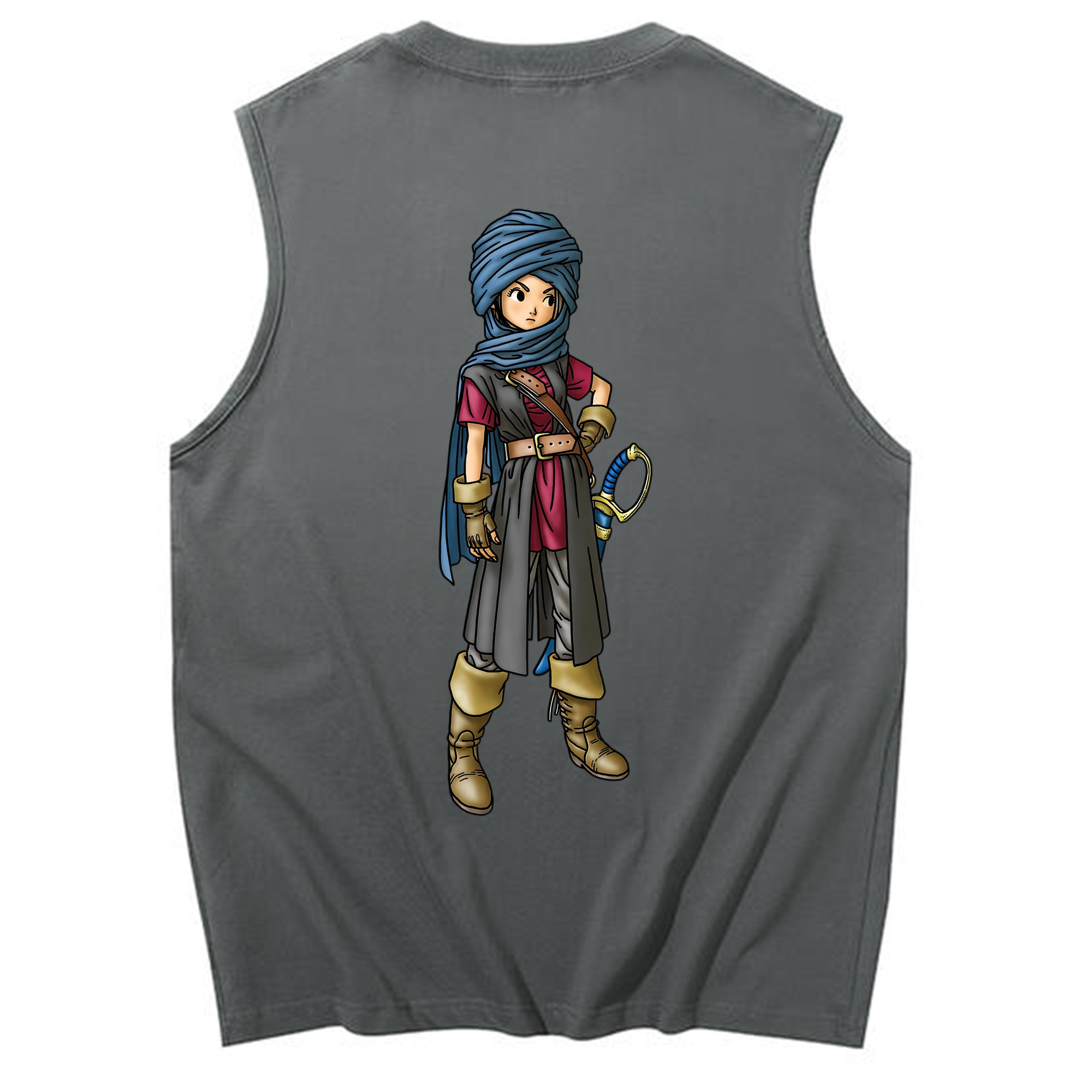 （画像用） ドラゴンクエスト Doragon Kuesuto Dragon Quest コットン100％タンクトップ（背面プリント）